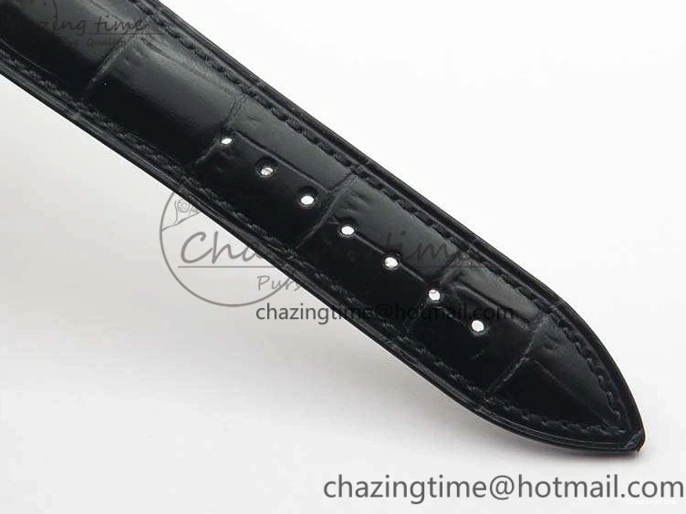 1228 Villeret 6654 RG Complicated Function OMF 1:1 Best Edition White Texture Dial On Leather Strap A Bright 8105